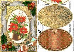 Poinsettia Holly A5 Locket Card Front