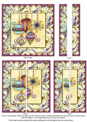 Christmas Decorations Sgold 5in Sq Straight 2 Side Stacker