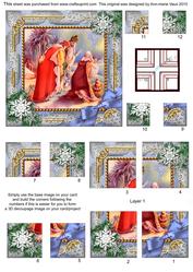 We Three Kings Snow All 4 Corner Stacker Card Front