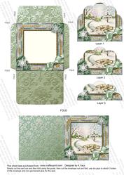 Winter Mornin Snow 3in Mini Card Envelope Scallop Bottom Aio