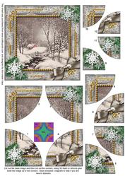 Winter Walk Snow All 4 Rounded Corner Card Front
