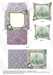 Carol Singers Snow 3in Mini Card Envelope Pointy Stacker Aio