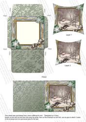 Winter Walk Snow 3in Mini Card Envelope Pointy Stacker Aio