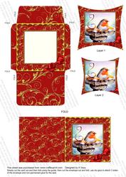 Red Robin 3in Mini Card Envelope Pointy Stacker Aio