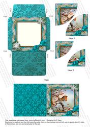 Robin 1 Snow 3in Mini Card Envelope Duo Corner Stacker Aio