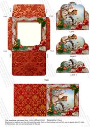Robin 1 Holly Mini Card Envelope Scallop Bottom Stacker Aio