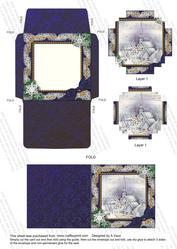 Blue Church Snow Card Envelope Block Stacker Aio