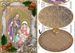 Religious Holly A5 Locket Card Front