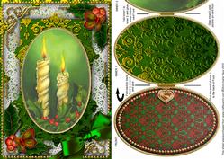 Candle Duo Holly A5 Locket Card Front