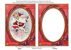 Chimney Santa 7x5inch Picture Card Front and Frame