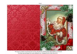 Santa Snow 7x5inch Folded Picture Card