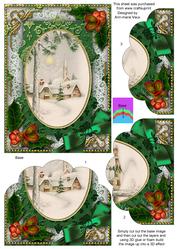 Winter Pub Holly Scallop Bottom 7x5inch Stacker