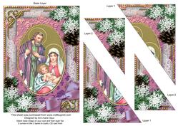 Religious Snow 7x5inch Triangle Duo Corner Stacker