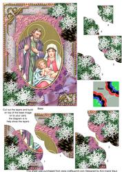 Religious Snow 7x5inch Scalloped Duo Corner Stacker