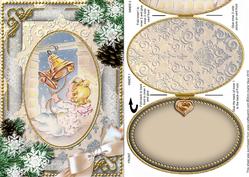 Bell Angel Snow A5 Locket Card Front
