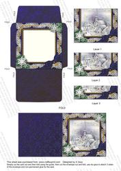 Blue Church Snow 3in Mini Card Bottom Stacker Aio