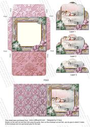 Snow Village Snow Card Envelope Scallop Bottom Stacker Aio