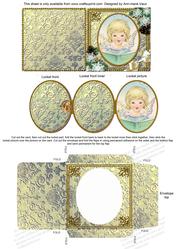 Angel Girl Snow Mini Locket Card Envelope All in One