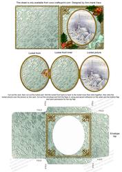 Blue Church Holly Mini Locket Card Envelope All in One