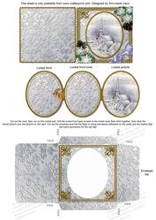 Blue Church Snow Mini Locket Card Envelope All in 1