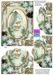 Snow Bells Snow Scallop Bottom 7x5inch Stacker