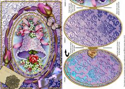 Wedding Bells A5 Purple Locket Card Front