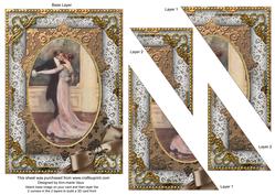 Dancing Couple 7x5inch Triangle Duo Corner Stacker