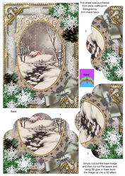Winter Walk Snow Scallop Bottom 7x5inch Stacker