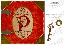 Christmas Toy Initial P Locket Base Picture Topper