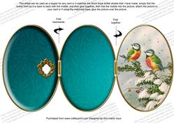 Christmas Blue Tits Ice Locket Topper