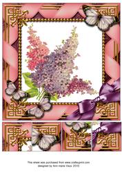 Lilac Butterflies 8inch Picture Sheet