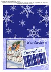 Calendar Card- Waiting for Santa December