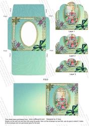 Carol Singers Ice Card Set Scallop Bottom Stacker Aio