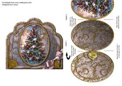 How My Tree Looks Ornate Scalloped Picture and Locket