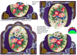 Beautiful Cornflowers Ornate Scalloped Bottom Stacker