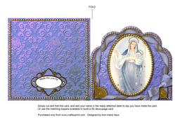 Holy Mother Ornate Scalloped Folded Card