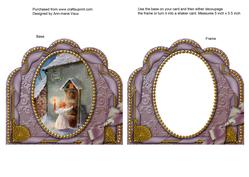 Choirboy Knocking Ornate Scalloped Card Front and Frame
