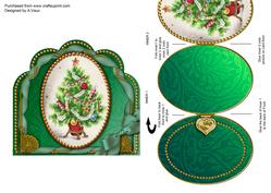 Elegant Tree Ornate Scalloped Picture and Locket