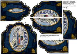 Christmas Door Ornate Scalloped Side Stacker