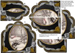 Winter Walk Ornate Scalloped Side Stacker