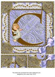 Angel C Monogram 8inch Picture Sheet