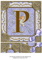 Angel P Monogram 8inch Picture Sheet