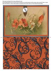 Giant Poppy Black Ironwork Card