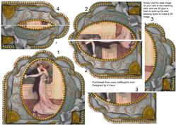 Dancing Couple Ornate Scalloped Side Stacker