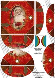 Father Christmas Book 5inch Side by Side Rounded Stacker