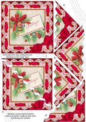 Greetings Eyelet Lace 5in Scallop Triangle Corner Stacker