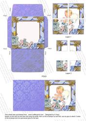 Baby Boy 3in Mini Card Envelope 4 Corner Stacker Aio