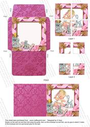Baby Girl 3in Mini Card Envelope 4 Corner Stacker Aio