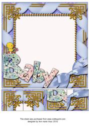 Baby Boy 8inch Fancy Frame Sheet
