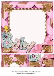 Baby Girl 8inch Fancy Frame Sheet